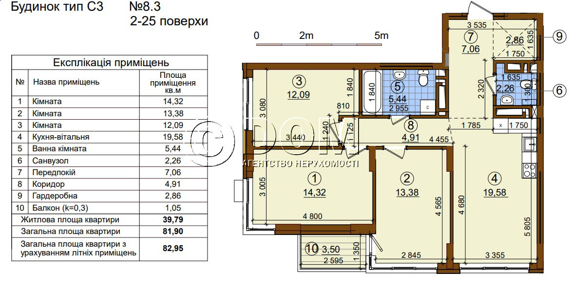 Продаж 3-кімнатної квартири 83 м², Олександра Олеся вул., 4Б