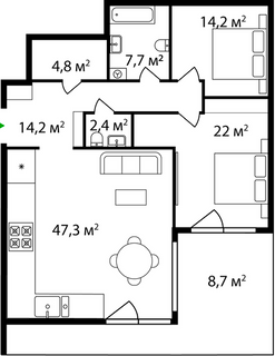 3-кімнатна 120 м² в ЖК Grand Hills від 22 500 грн/м², Ужгород