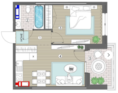 1-комнатная 41 м² в ЖК MAVERICK RESIDENTIAL COMPLEX от 27 750 грн/м², Киев