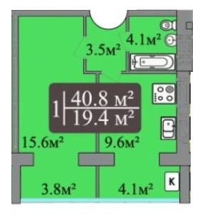 1-кімнатна 40.8 м² в ЖК Dream Central від 17 200 грн/м², Миколаїв