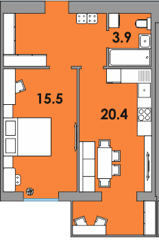 1-комнатная 47.3 м² в ЖК Orange City от 16 750 грн/м², г. Вараш