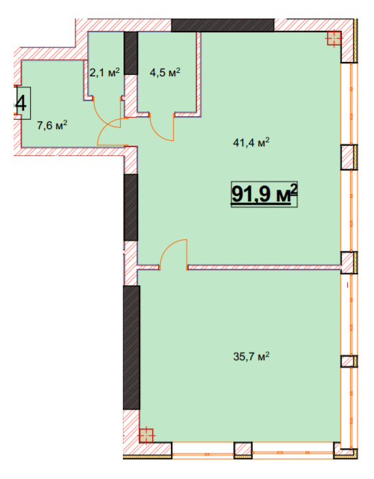 2-комнатная 91.9 м² в ЖК Европейский от 23 350 грн/м², Ровно