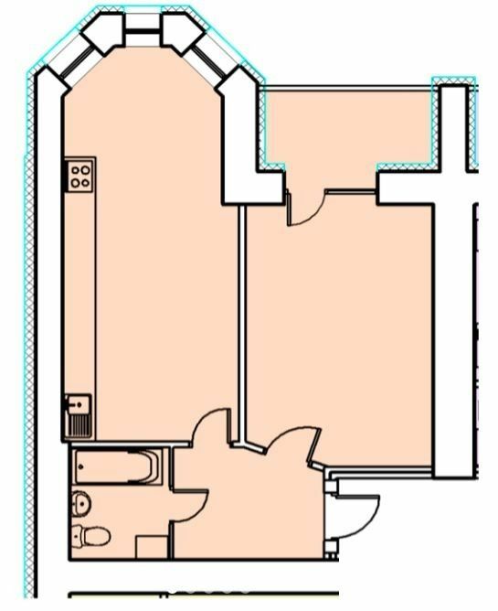 1-кімнатна 53.53 м² в ЖК Еспланада від 16 050 грн/м², Суми