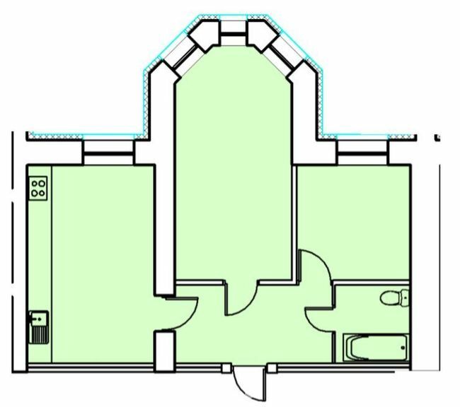 2-кімнатна 53.31 м² в ЖК Еспланада від 16 000 грн/м², Суми