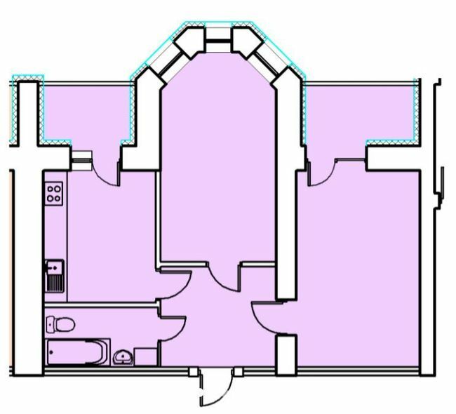 2-комнатная 60.2 м² в ЖК Эспланада от 16 000 грн/м², Сумы