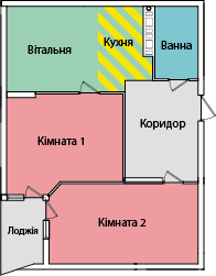2-комнатная 56.17 м² в ЖК на вул. Київська от 16 500 грн/м², Тернополь