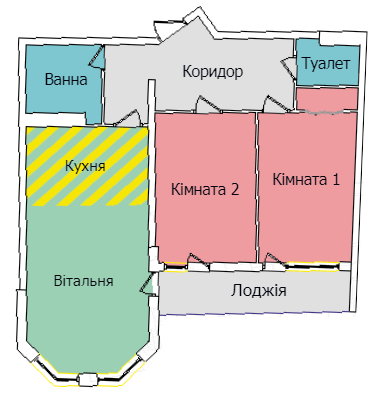 2-кімнатна 69.36 м² в ЖК на вул. Київська від 16 500 грн/м², Тернопіль