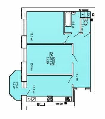 2-комнатная 62 м² в ЖК на ул. Независимости, 5 от 13 100 грн/м², г. Нежин