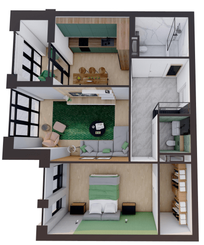 2-комнатная 80.9 м² в ЖК Замкова Брама от 41 800 грн/м², г. Белая Церковь