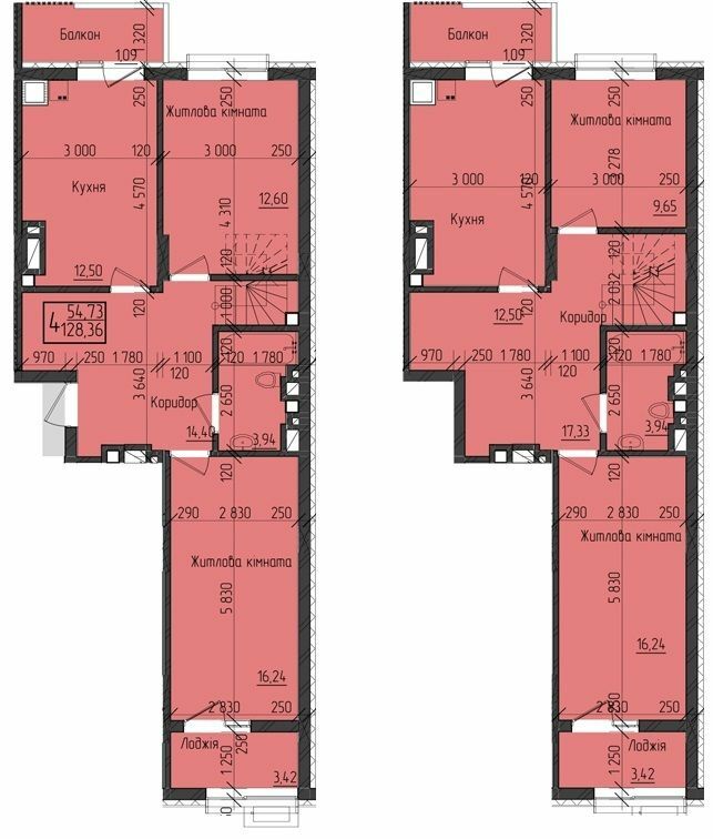 Двухуровневая 128.36 м² в ЖК KromaxBud от 17 000 грн/м², Черновцы