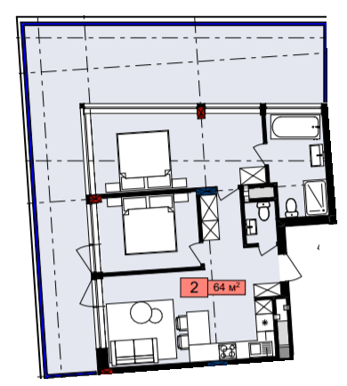 2-кімнатна 64 м² в ЖК Family House від 22 000 грн/м², Львів