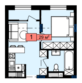 1-комнатная 29 м² в ЖК Family House от 22 000 грн/м², Львов