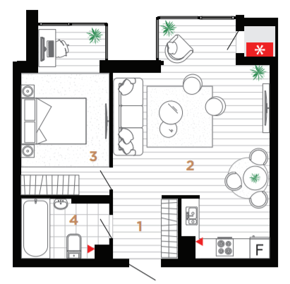 2-кімнатна 53 м² в ЖК Manhattan від 31 000 грн/м², Івано-Франківськ