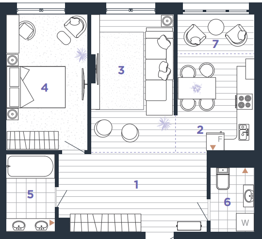 2-комнатная 66 м² в ЖК Manhattan Up от 28 500 грн/м², Ивано-Франковск