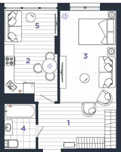 1-комнатная 47 м² в ЖК Manhattan Up от 28 500 грн/м², Ивано-Франковск