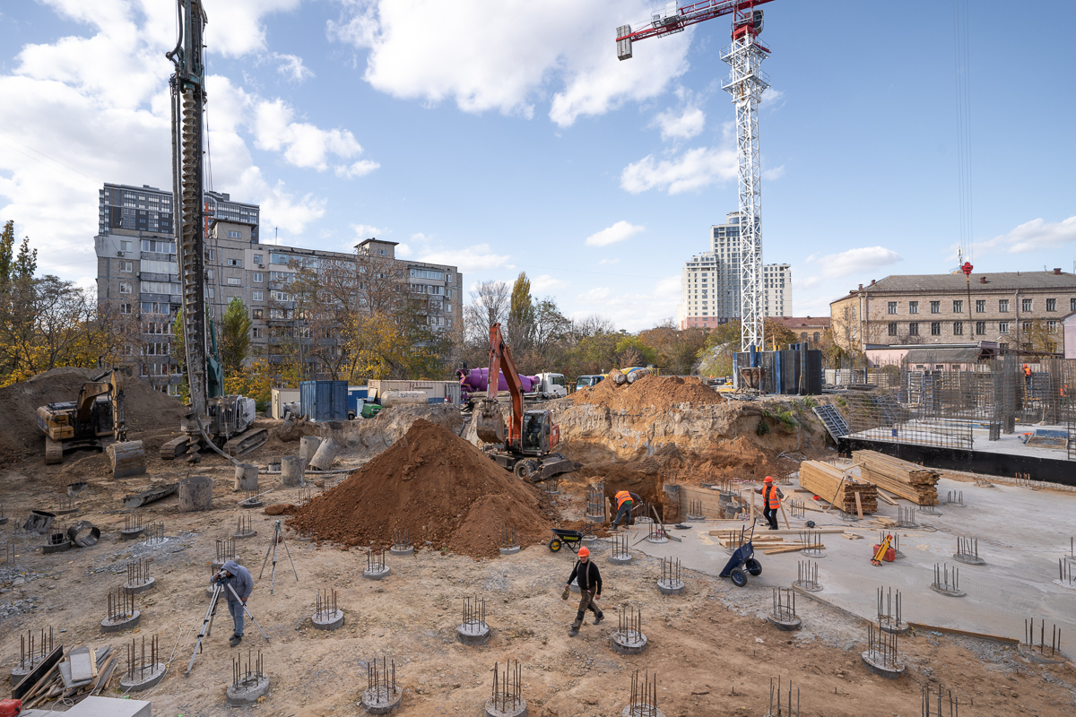 Ход строительства ЖК Лукьяновский каскад, окт, 2021 год