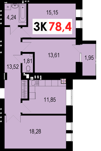3-комнатная 78.4 м² в ЖК Стожары от 13 600 грн/м², Ивано-Франковск