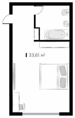 Свободная планировка 33.61 м² в Апарт-отель CITYZEN Ya от 71 450 грн/м², г. Яремче