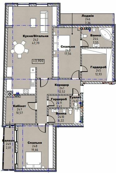 3-кімнатна 149.12 м² в КБ на вул. Коновальця, 21 від 63 550 грн/м², Львів