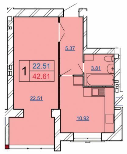 1-комнатная 42.61 м² в ЖК AVILA CITY от 15 700 грн/м², Хмельницкий