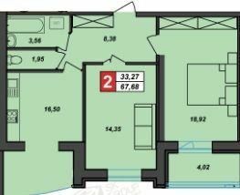 2-комнатная 67.78 м² в ЖК Sportcity от 19 200 грн/м², Хмельницкий