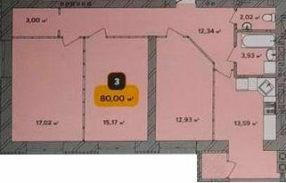 3-комнатная 80 м² в ЖК Студенческий от 16 500 грн/м², Хмельницкий
