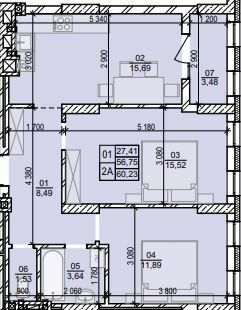 2-комнатная 60.23 м² в ЖК Весняний от 16 550 грн/м², г. Винники