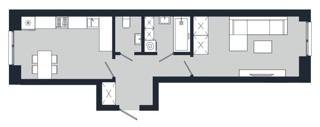 1-кімнатна 43.33 м² в ЖК Vodogray UN1T від 26 300 грн/м², Чернівці