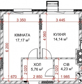 1-кімнатна 41.3 м² в ЖК Riverside від 24 700 грн/м², с. Погреби