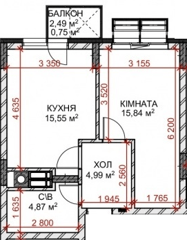 1-кімнатна 43.74 м² в ЖК Riverside від 29 500 грн/м², с. Погреби