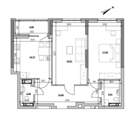 2-комнатная 74.63 м² в ЖК Берег Днепра от 37 150 грн/м², Киев