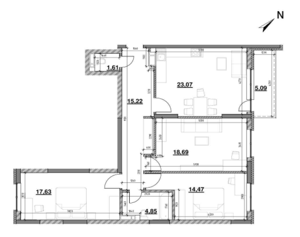 3-кімнатна 101.99 м² в ЖК OK`LAND від 33 816 грн/м², Київ