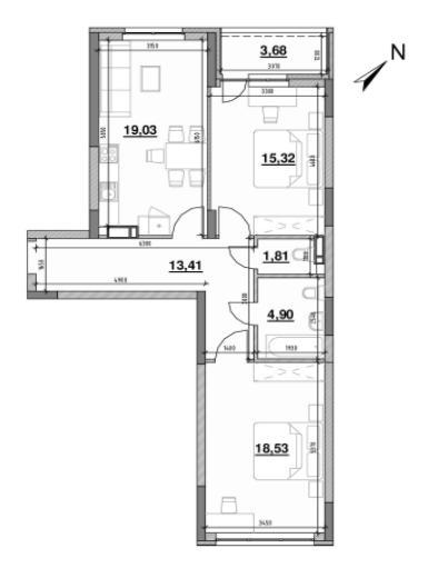 2-кімнатна 76.68 м² в ЖК OK`LAND від 31 389 грн/м², Київ