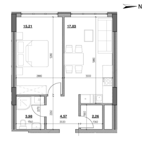 1-комнатная 43.05 м² в ЖК Голоські кручі от 33 240 грн/м², Львов