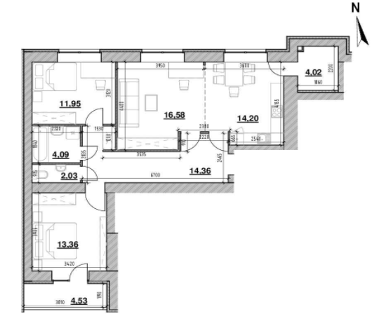 3-кімнатна 85.12 м² в ЖК Компаньйон від 20 638 грн/м², с. Сокільники