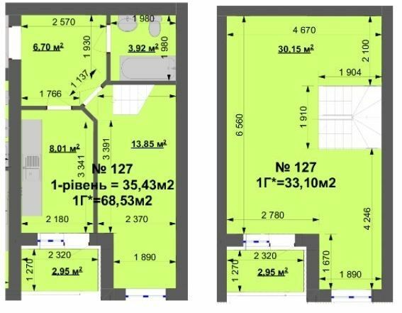 Дворівнева 68.53 м² в ЖК Grand Comfort від 11 000 грн/м², с. Михайлівка-Рубежівка