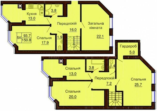 Дворівнева 150.8 м² в ЖК Софія Клубний від 30 000 грн/м², с. Софіївська Борщагівка