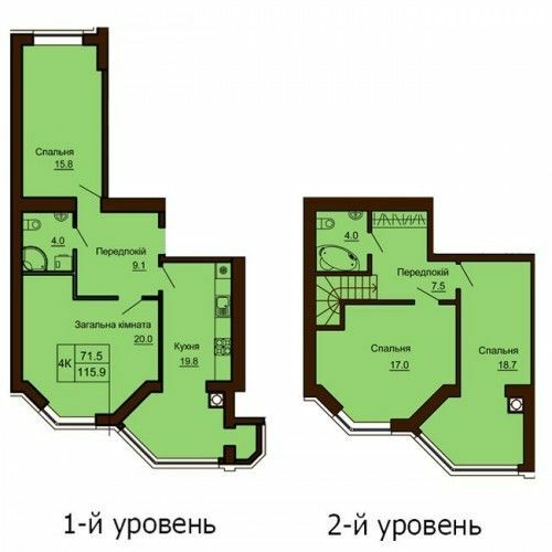 Двухуровневая 115.9 м² в ЖК София Клубный от 30 000 грн/м², с. Софиевская Борщаговка