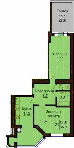 2-кімнатна 66 м² в ЖК Софія Клубний від 30 000 грн/м², с. Софіївська Борщагівка