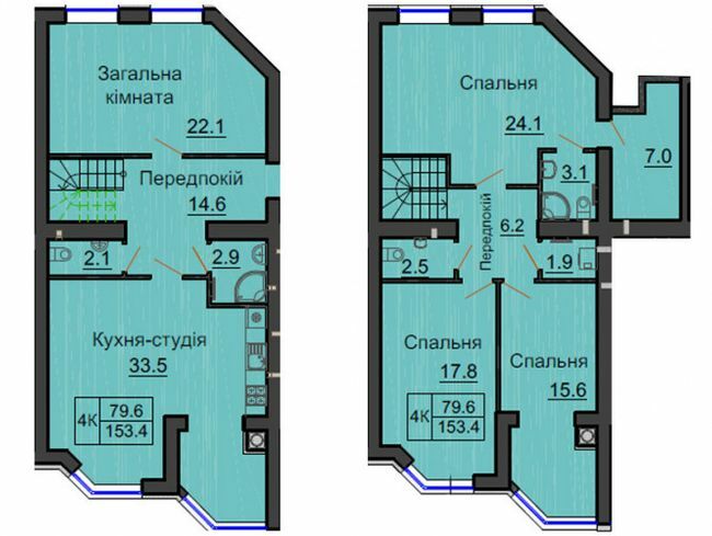 Двухуровневая 153.4 м² в ЖК София Резиденс от 30 000 грн/м², с. Софиевская Борщаговка