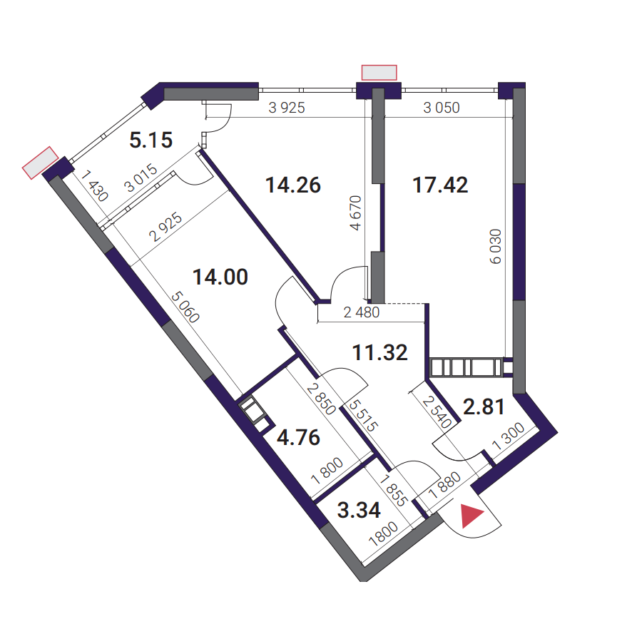 2-кімнатна 73.06 м² в ЖК Great від 26 523 грн/м², Київ