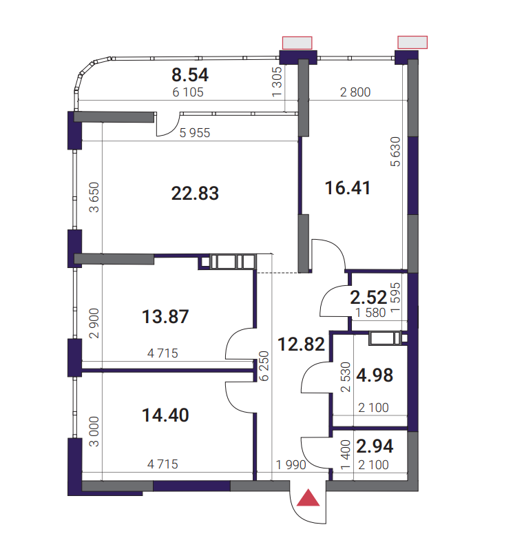 3-комнатная 99.31 м² в ЖК Great от 25 974 грн/м², Киев