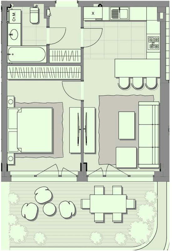 1-комнатная 52.5 м² в ЖК Luxberry lakes & forest от 33 600 грн/м², пгт Козин