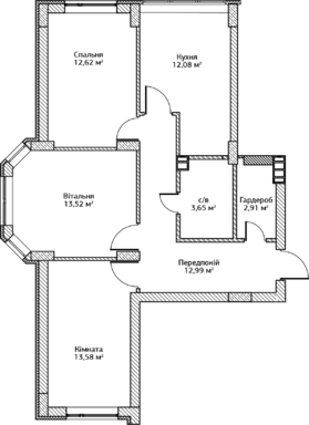 3-комнатная 72.3 м² в ЖК City Park от 23 500 грн/м², г. Ирпень