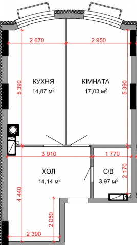 1-кімнатна 50.01 м² в ЖК Royal Park від 33 750 грн/м², м. Ірпінь