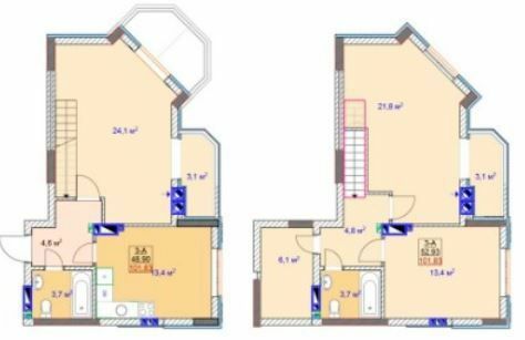 Двухуровневая 101.83 м² в ЖК Sky от 21 000 грн/м², г. Ирпень