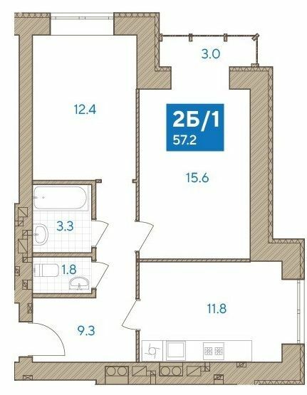 2-кімнатна 57.2 м² в ЖК White house від 23 500 грн/м², м. Ірпінь