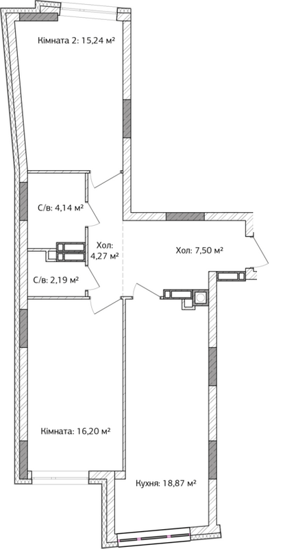 2-кімнатна 69.2 м² в ЖК Синергія 3+ від 23 000 грн/м², м. Ірпінь