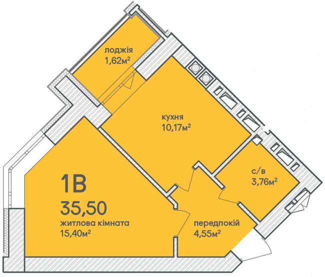 1-кімнатна 35.5 м² в ЖК Синергія Сіті (Kvartal Group) від 26 500 грн/м², м. Ірпінь