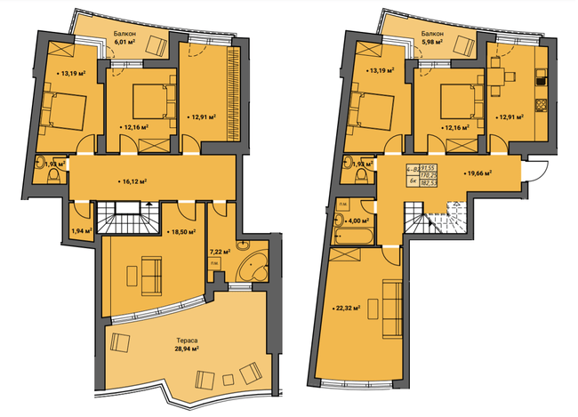 Двухуровневая 182.53 м² в ЖК Amber Park от 28 700 грн/м², Ровно